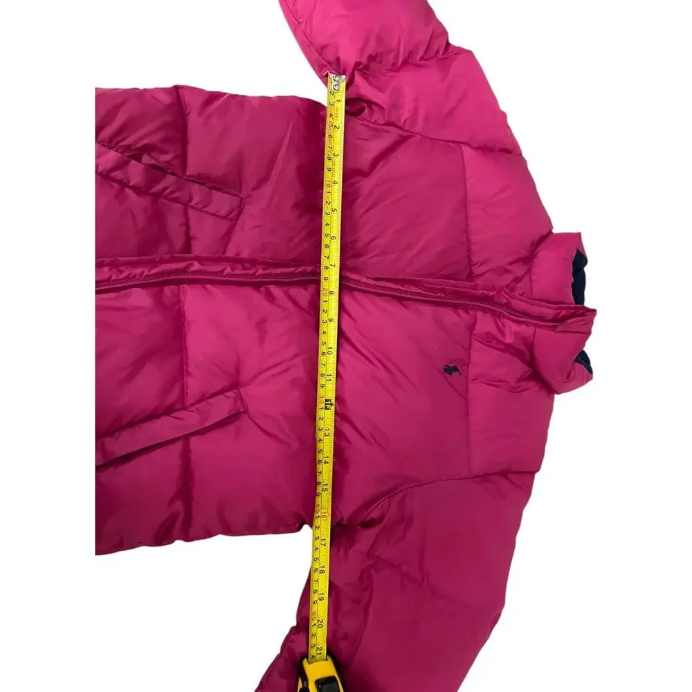 Ralph Lauren Hot Pink Puffer Coat Down Filled Padded Jacket Girls L Long Sleeve
